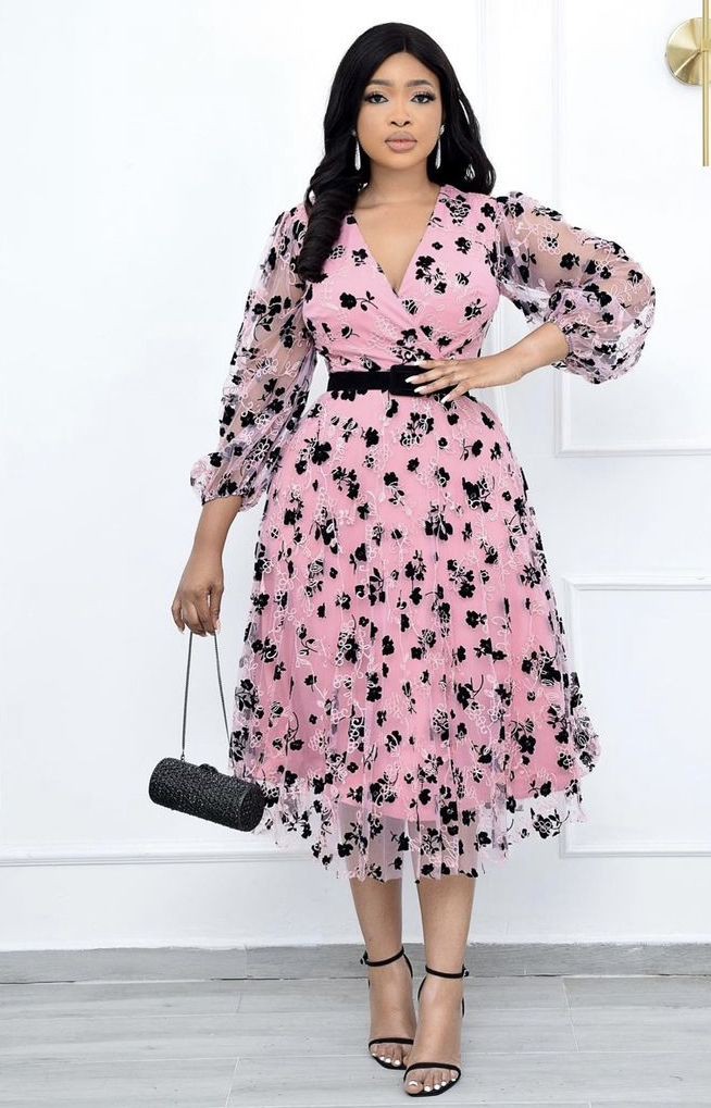 Latest Chiffon Gown Styles for Church In Nigeria