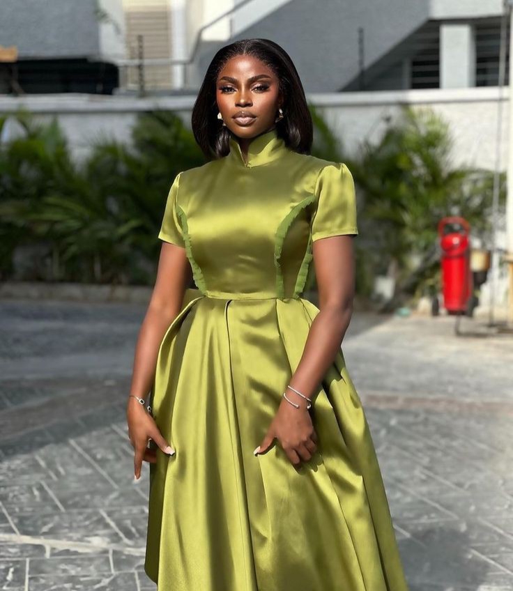 Simple English Plain Material Styles for Ladies