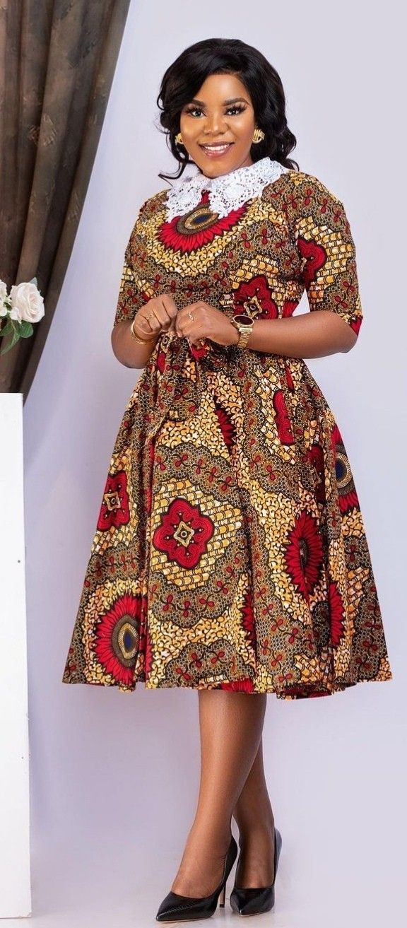 Short Ankara Styles for Older Women 