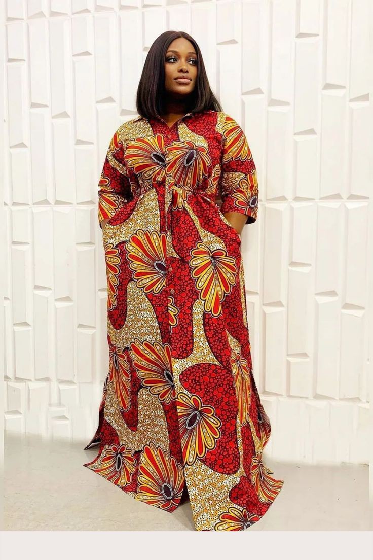Ankara Long Gown Styles for Elderly Women