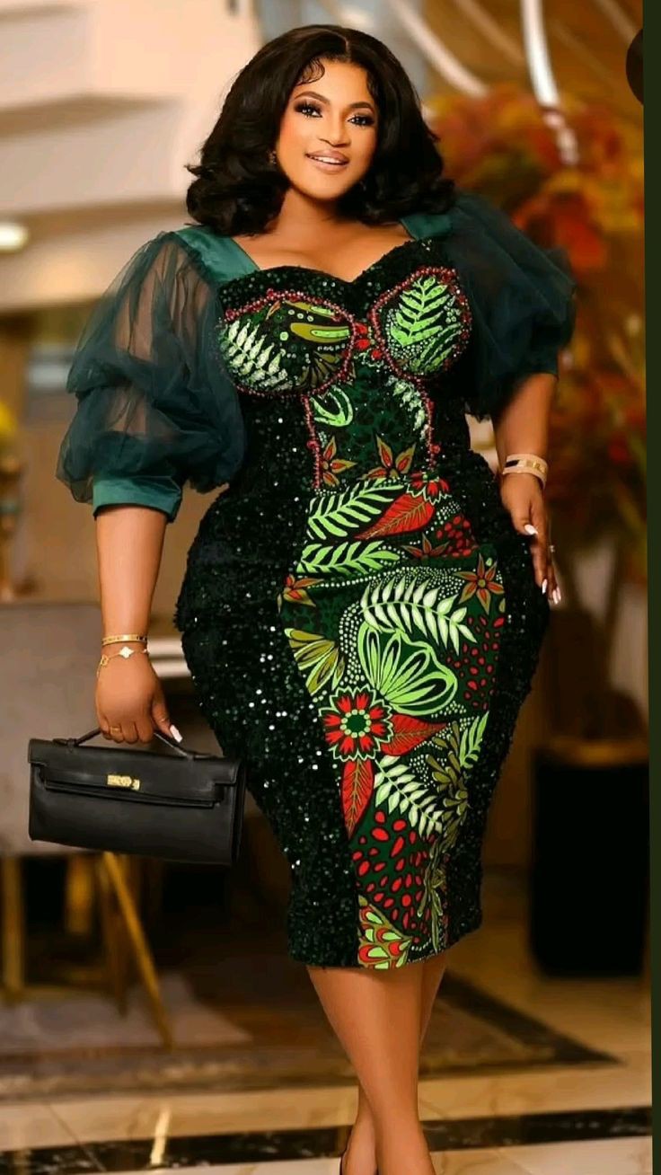 Latest Flower Material Gown Styles for Ladies 