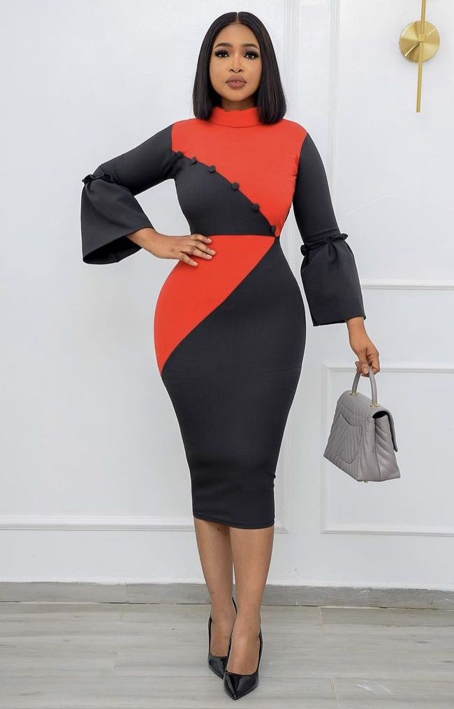 Chiffon Office Gown Styles in Nigeria 