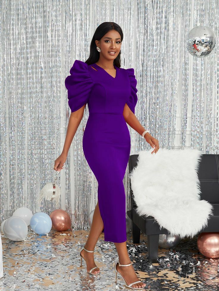 Chiffon Office Gown Styles in Nigeria 