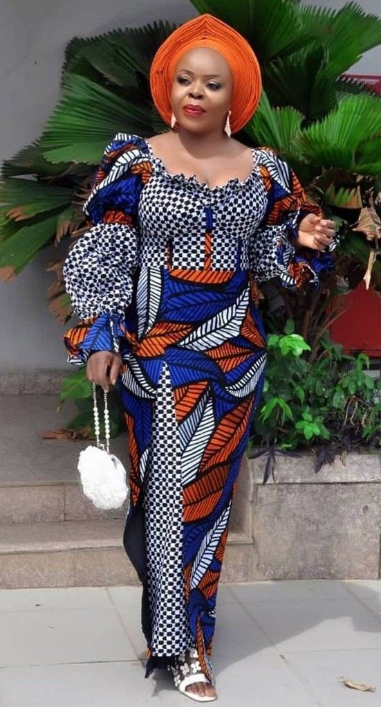 Long Ankara Styles for Older Women
