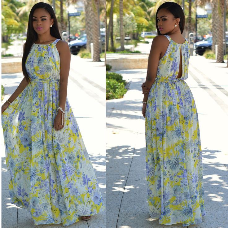 Latest Flower Material Gown Styles for Ladies in Nigeria