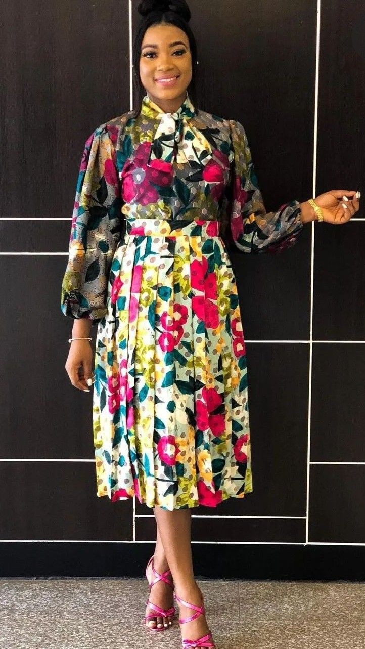 Latest Chiffon Gown Styles for Church In Nigeria