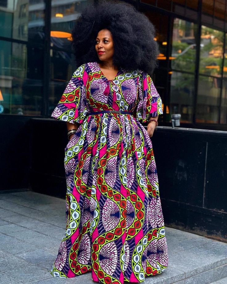 Ankara Long Gown Styles for Elderly Women
