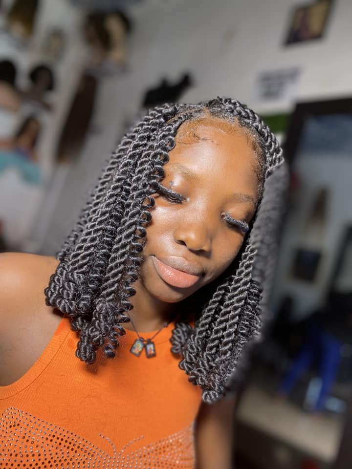 Bob Brazilian Wool Hairstyle with Attachment