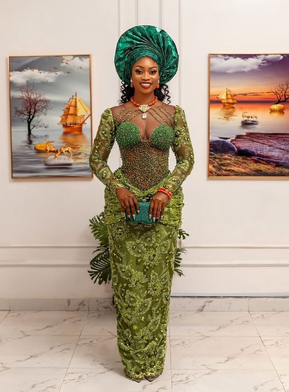 Aso Ebi Lace Styles for Wedding 