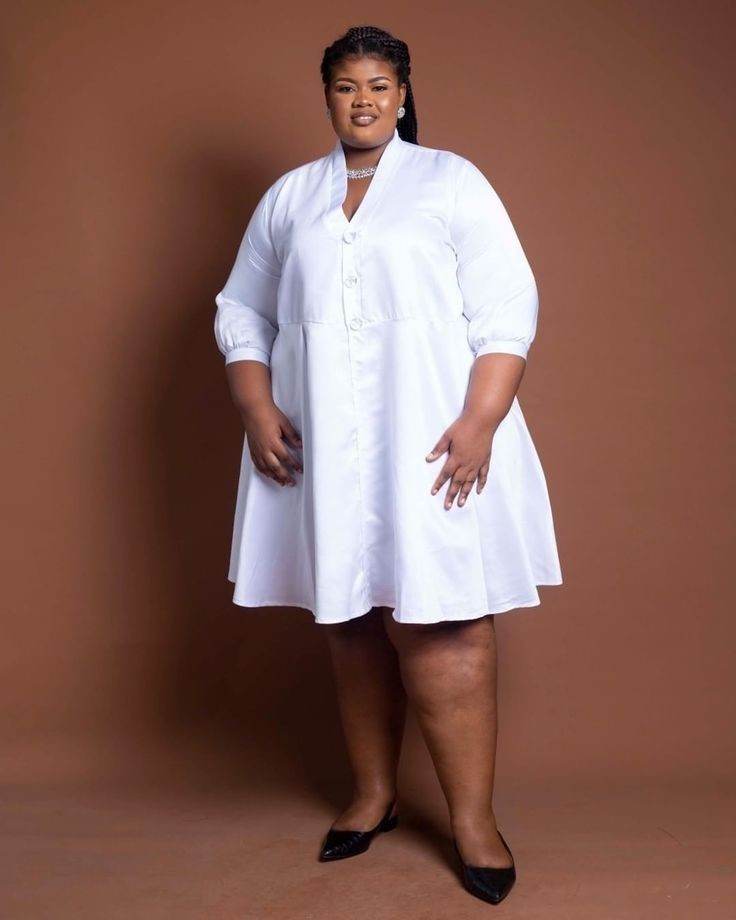 Short Plain White Material Styles 