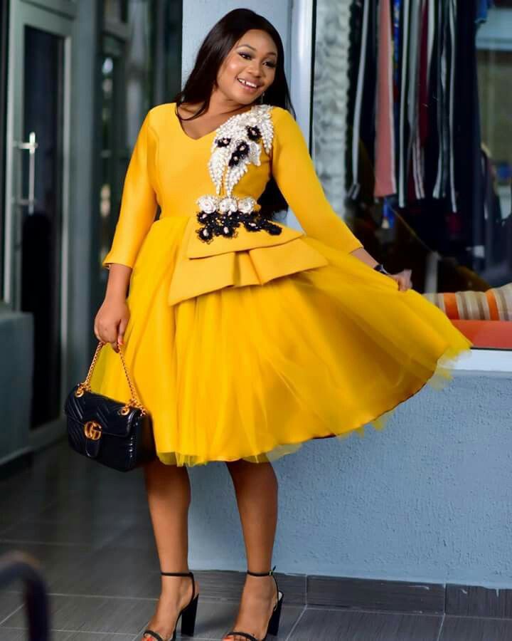 Short Classy English Gown Styles 