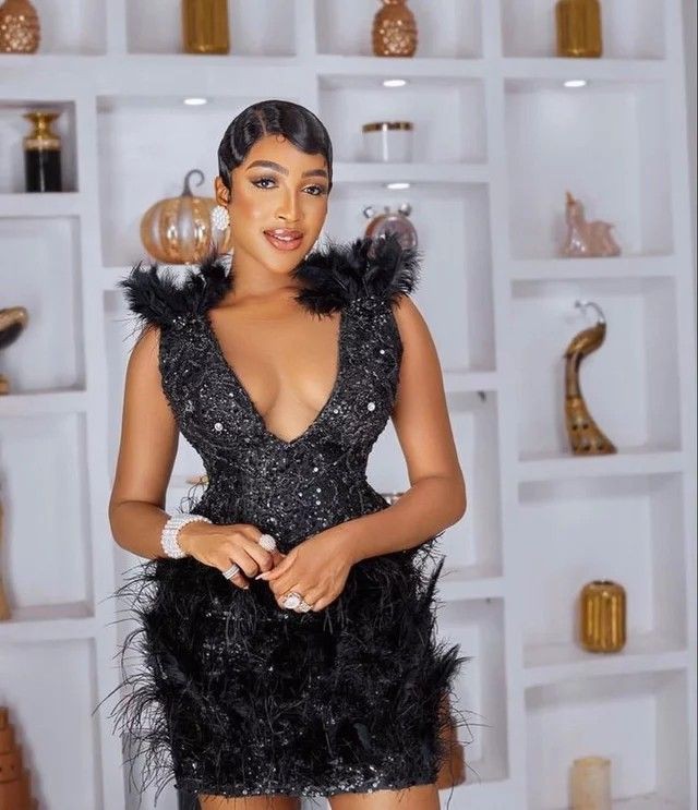 All Black Sequin Dinner Gown 