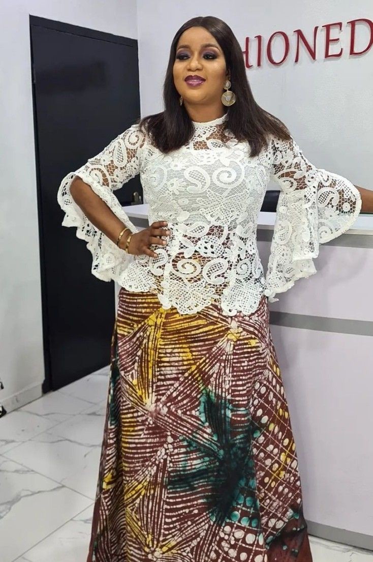 White Lace Skirts and Blouses 