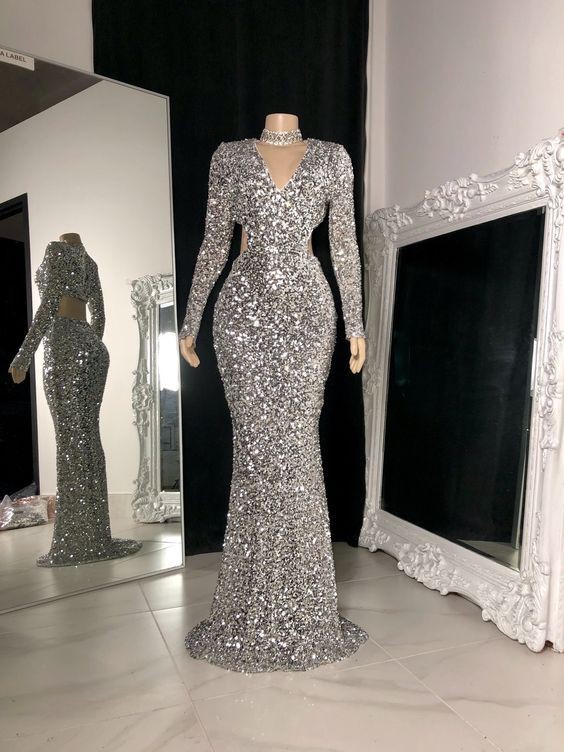 Long Dinner Gown Styles for Sequence 