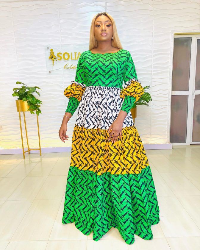 Long Free Gown, Ankara Styles 