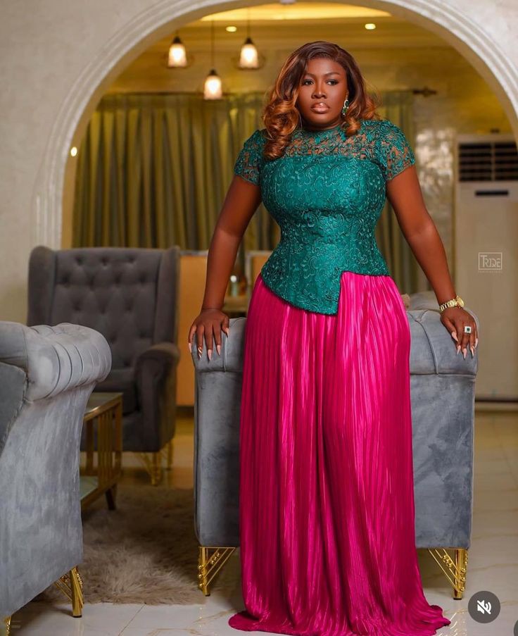 Classy Sequin Skirt and Blouse 