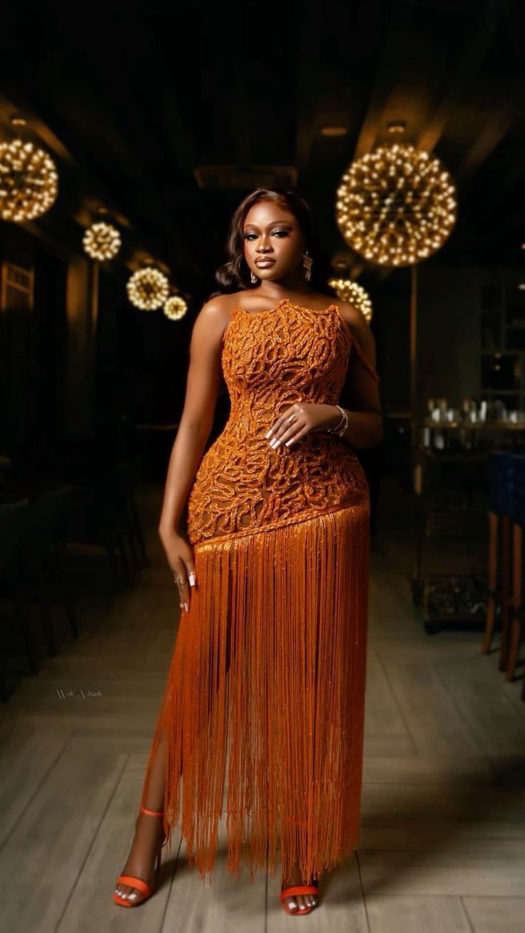 Dinner Gown Styles with Sequence Material