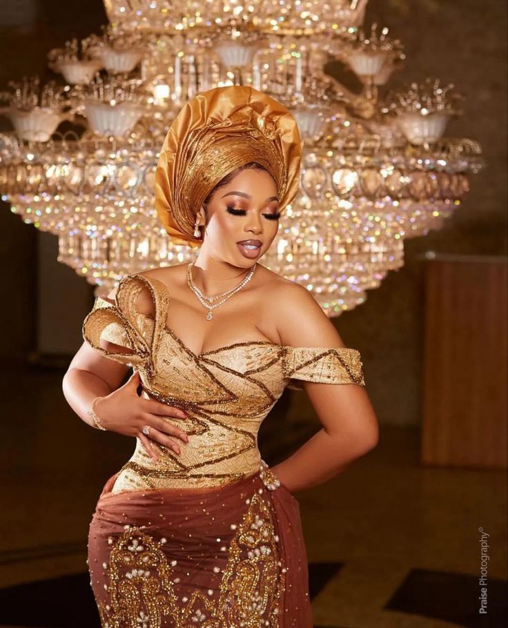 Sequin Skirt and Blouse Styles in Nigeria