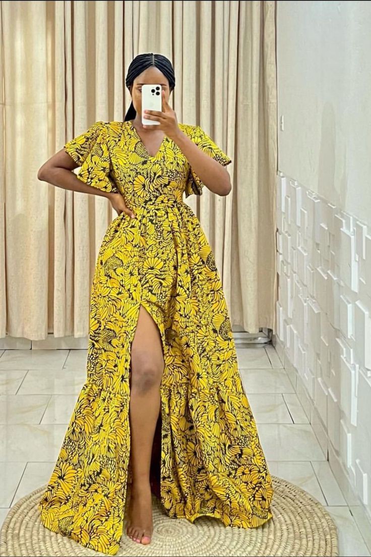 Simple Ankara Free Gown Styles 