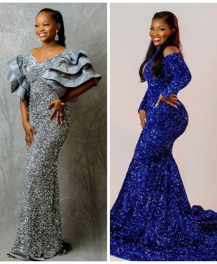 Black Sequence Gown Styles 