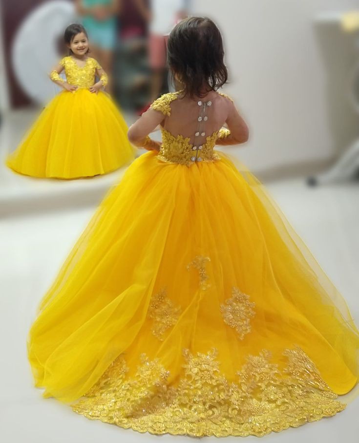Long Lace Gown for Children 