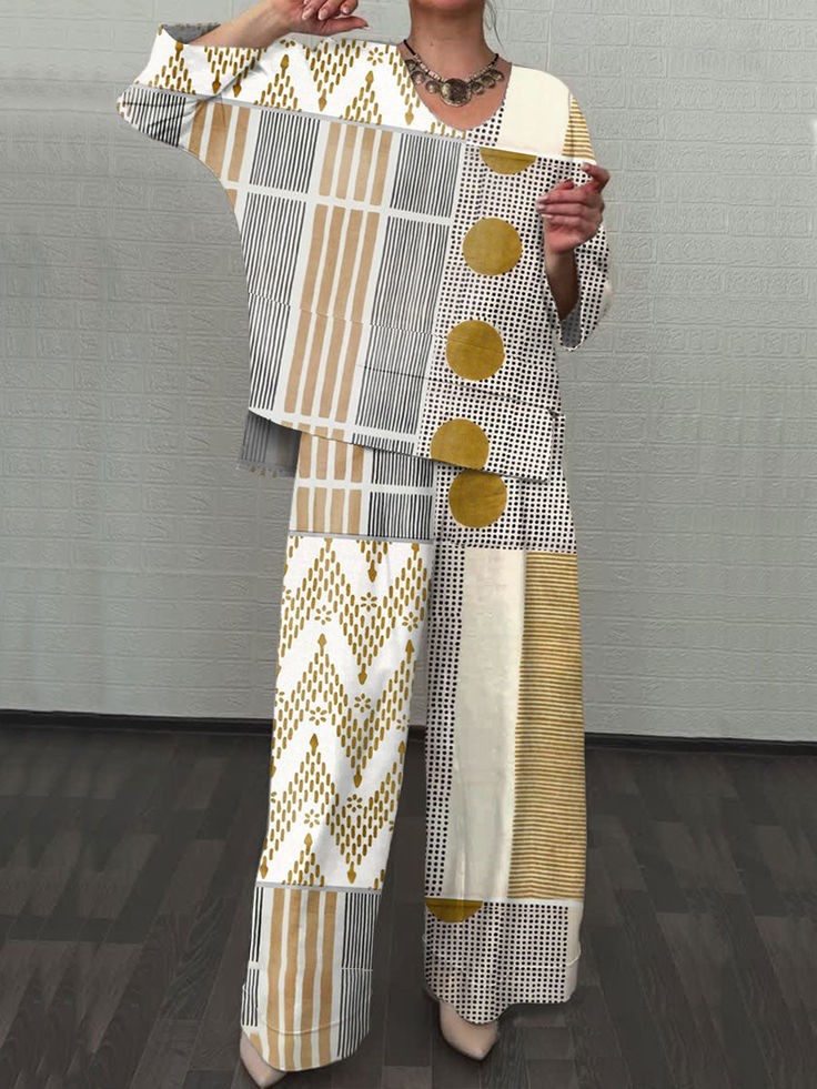 Trouser and Top For Ladies with Vintage Material