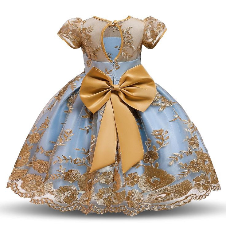 Simple Baby Girl Lace Gown Style