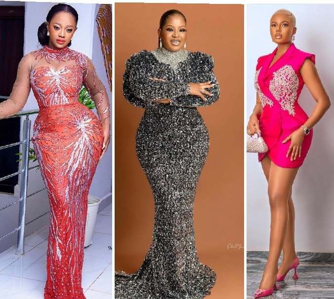Dinner Gown Styles with Sequence Material