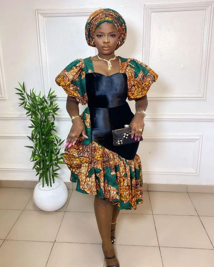 Short Gown Ankara Styles 