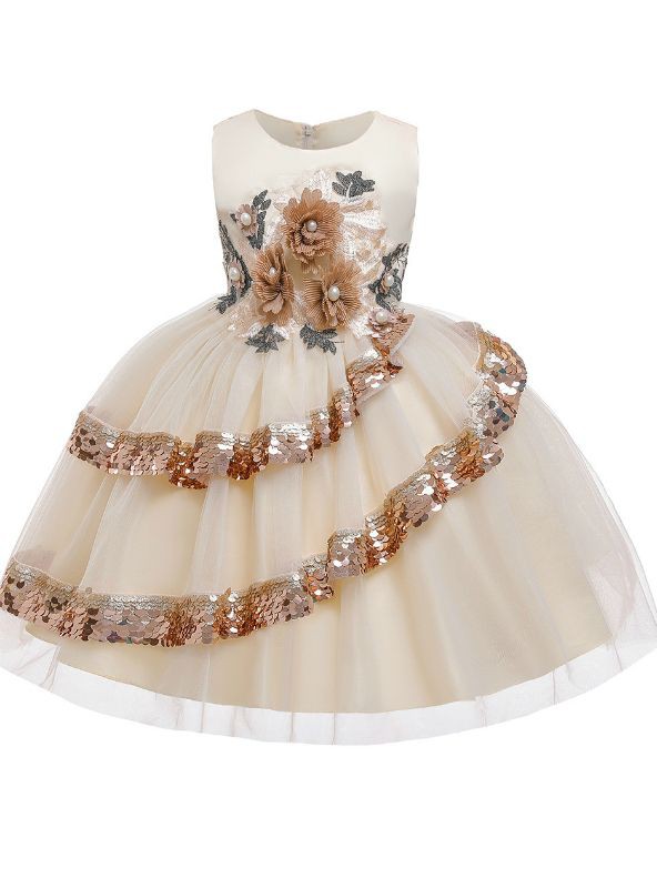Simple Baby Girl Lace Gown Style