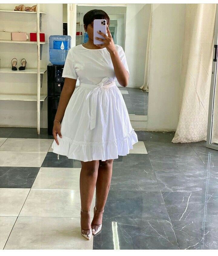 Short Plain White Material Styles 