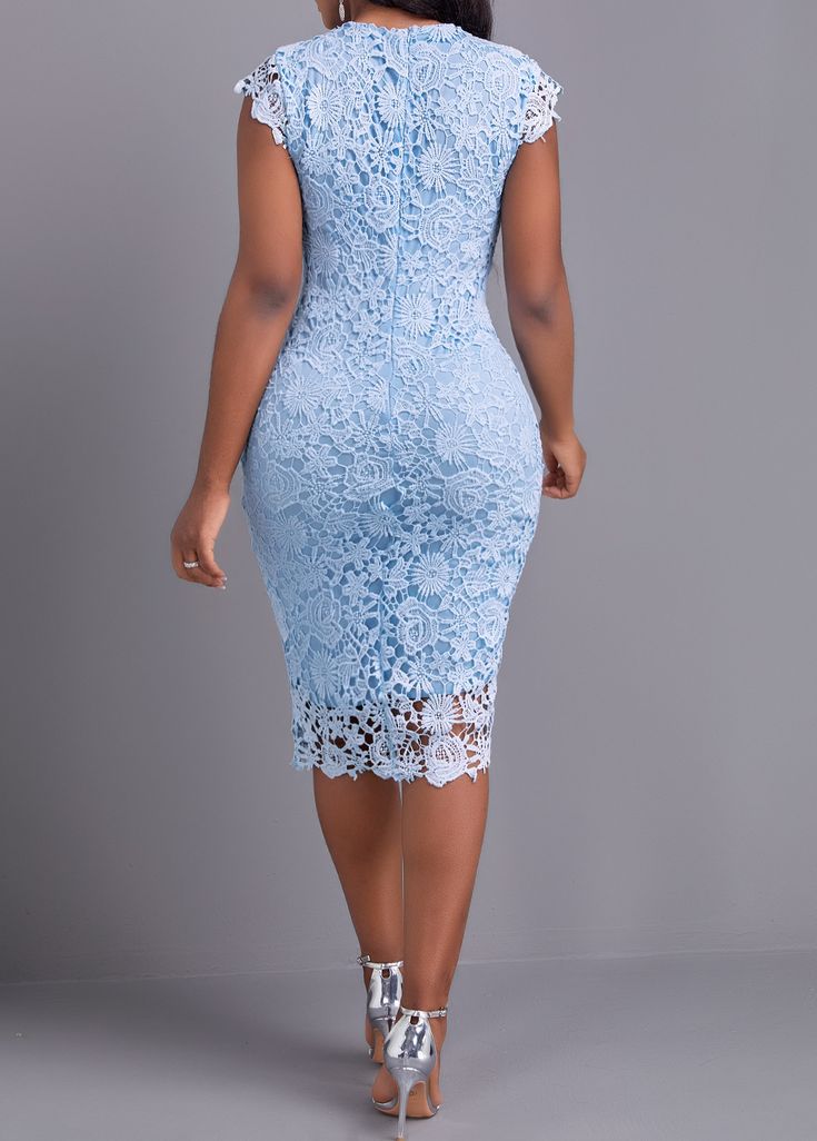 Cord Lace Gown Styles for Slim Ladies 