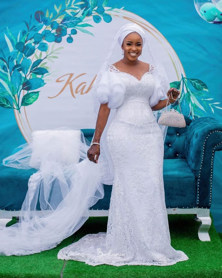 Long White Wedding Lace Gowns 