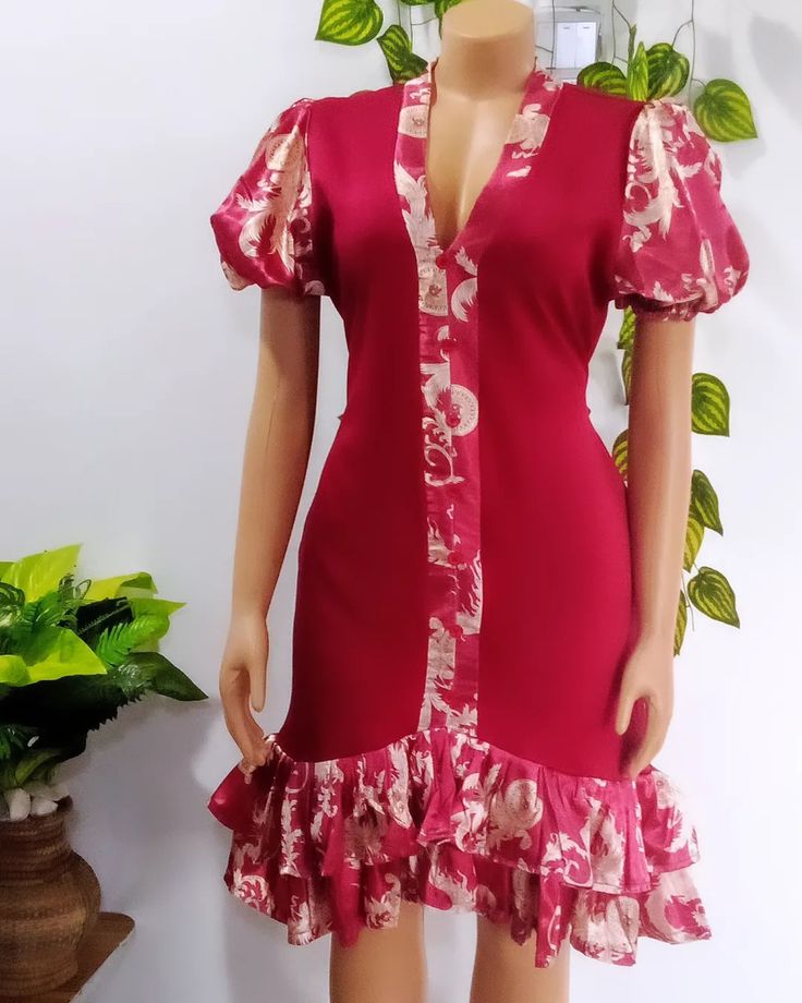 Flowered Crepe Material Styles 
