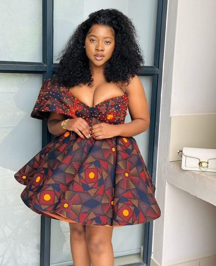 Party Ankara Short Gowns