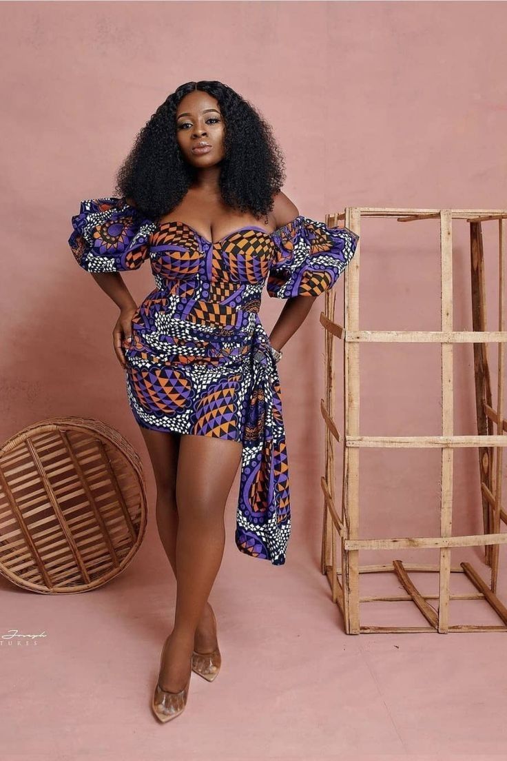 Party Ankara Short Gowns