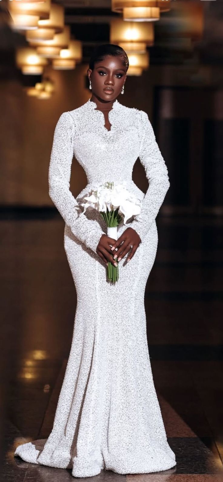 Latest Wedding Gown With Lace Material 