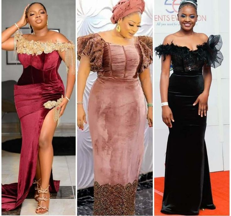 Velvet Gown Styles with Stones