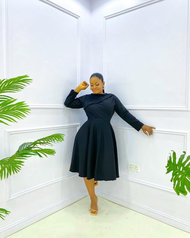 English Flare Gown Styles with Material 