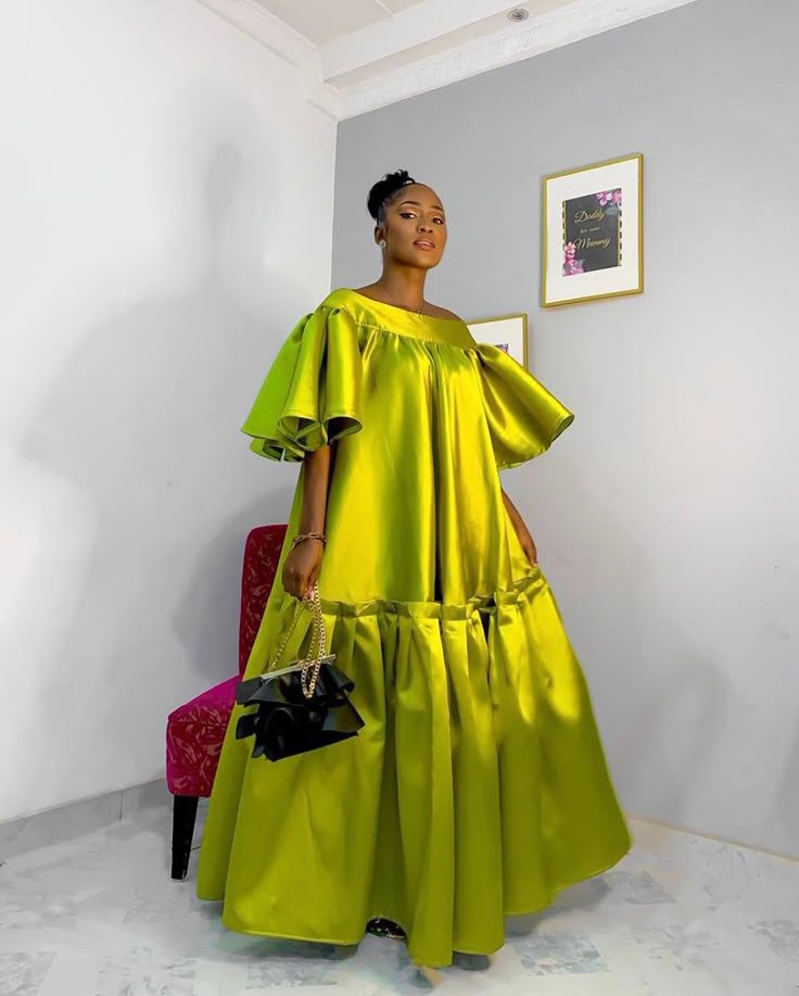 Silk Material Gown Styles for Ladies 