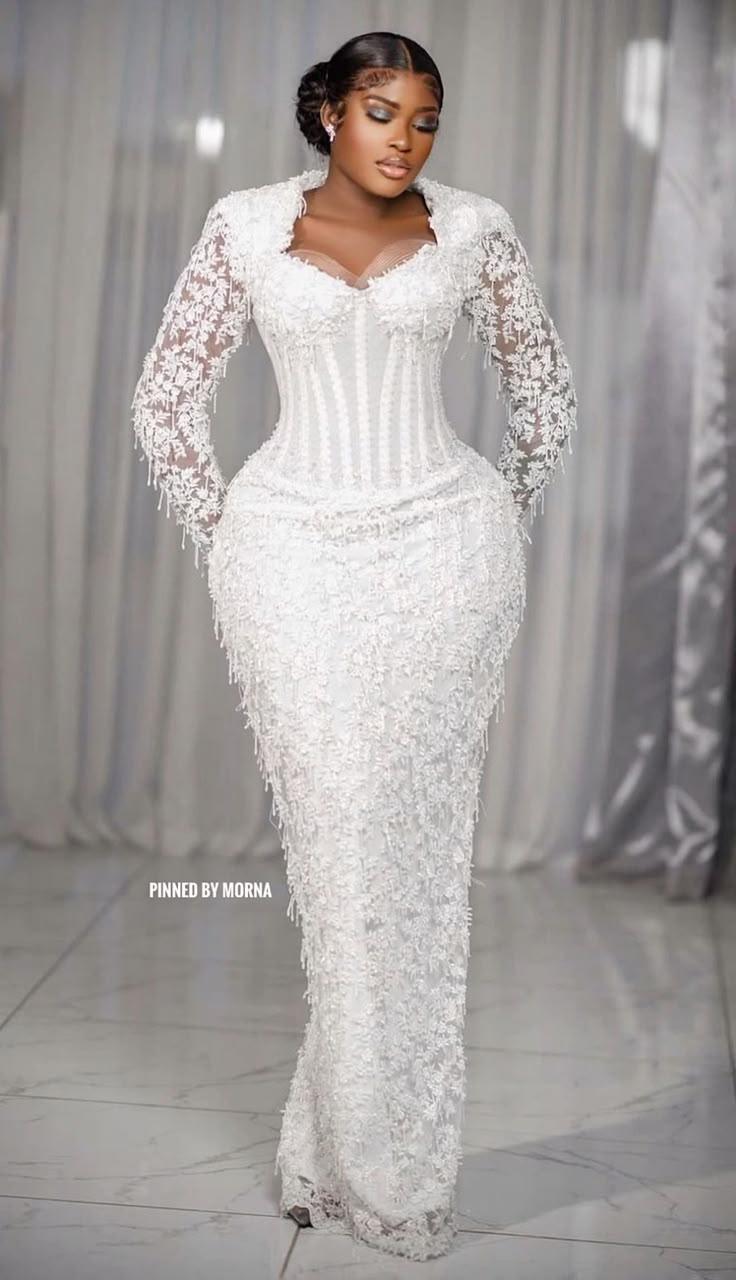 White Lace Gown Styles for Wedding