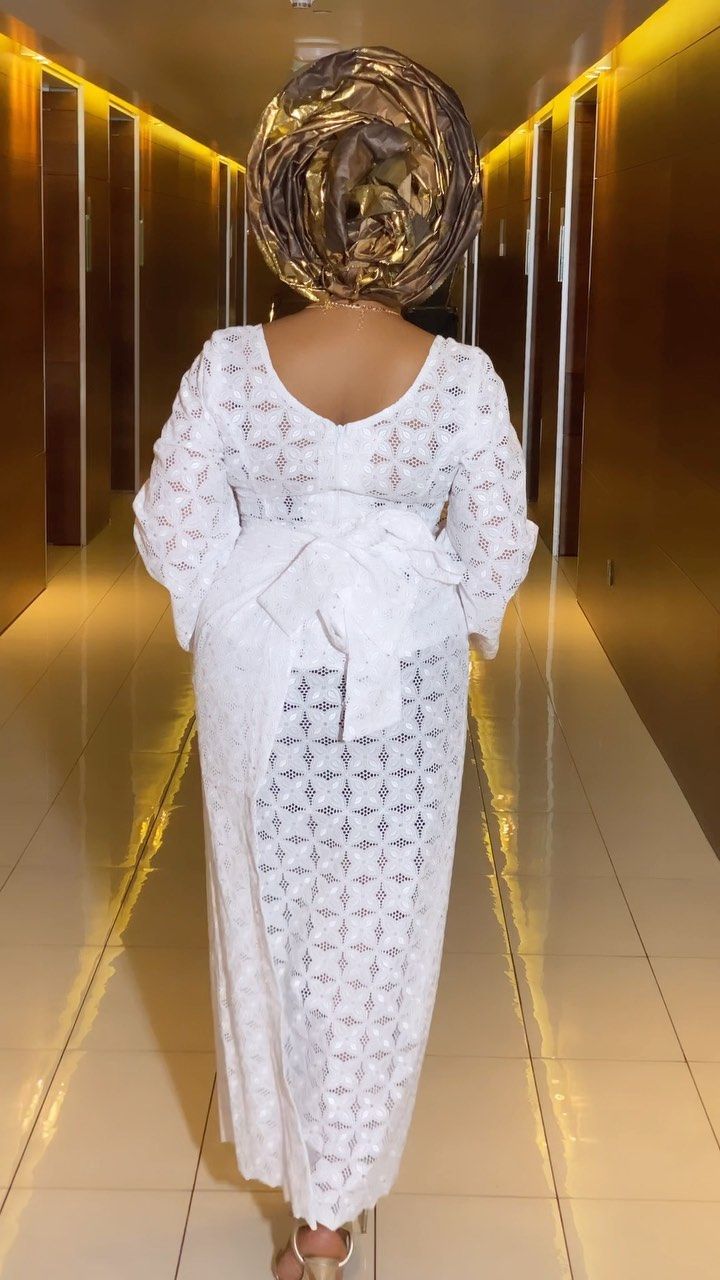 Cord Lace Gown Styles for Ladies 