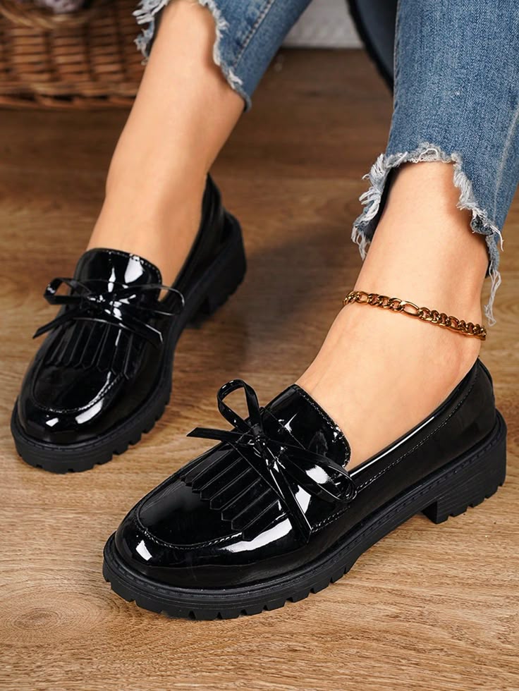 Leather Loafer Shoes for Women 
