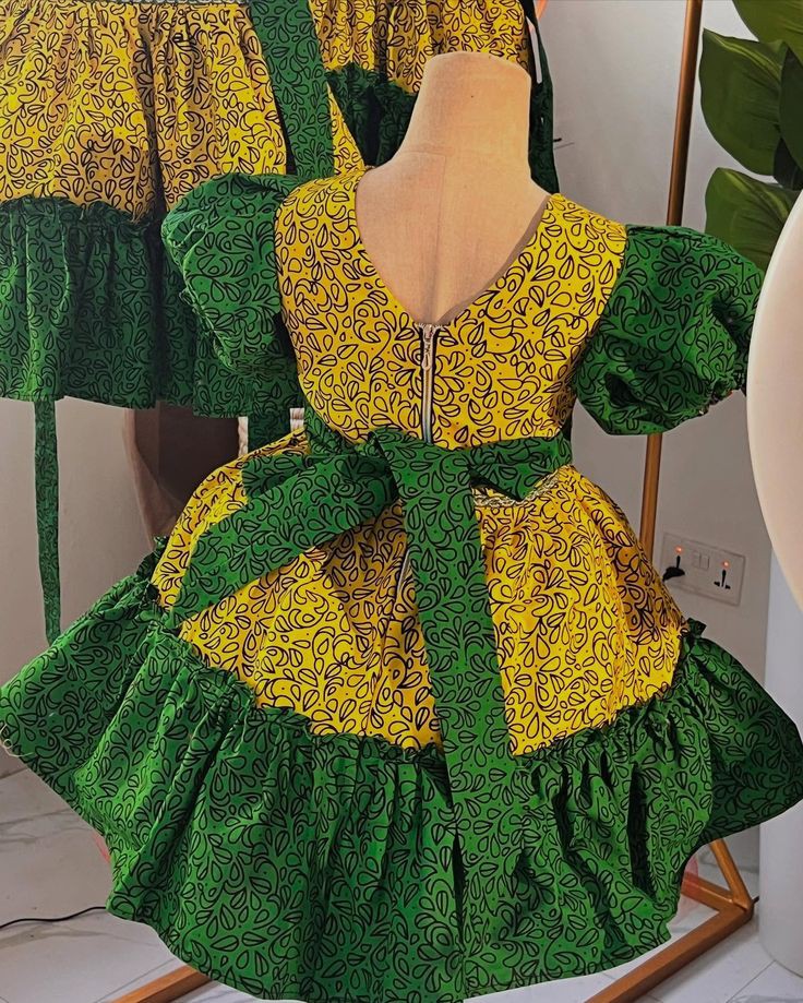 Flay Gown with Ankara 
