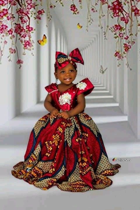 Flay Gown with Ankara 