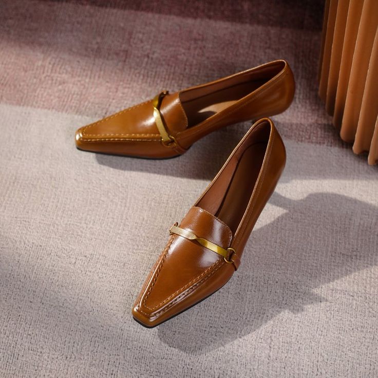 Leather Loafer Shoes for Women 
