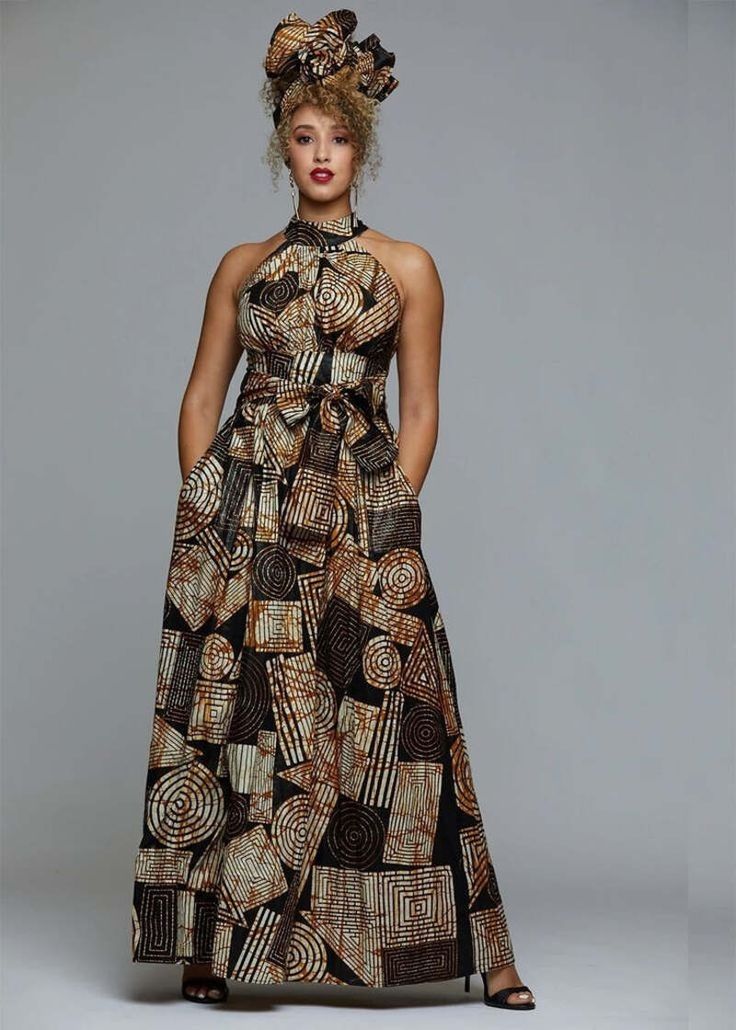 Ankara Sleeveless Gowns