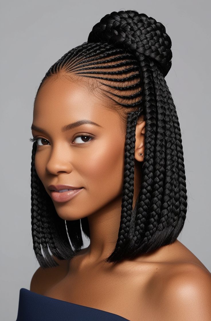 Short All Back Hairstyles with Attachment