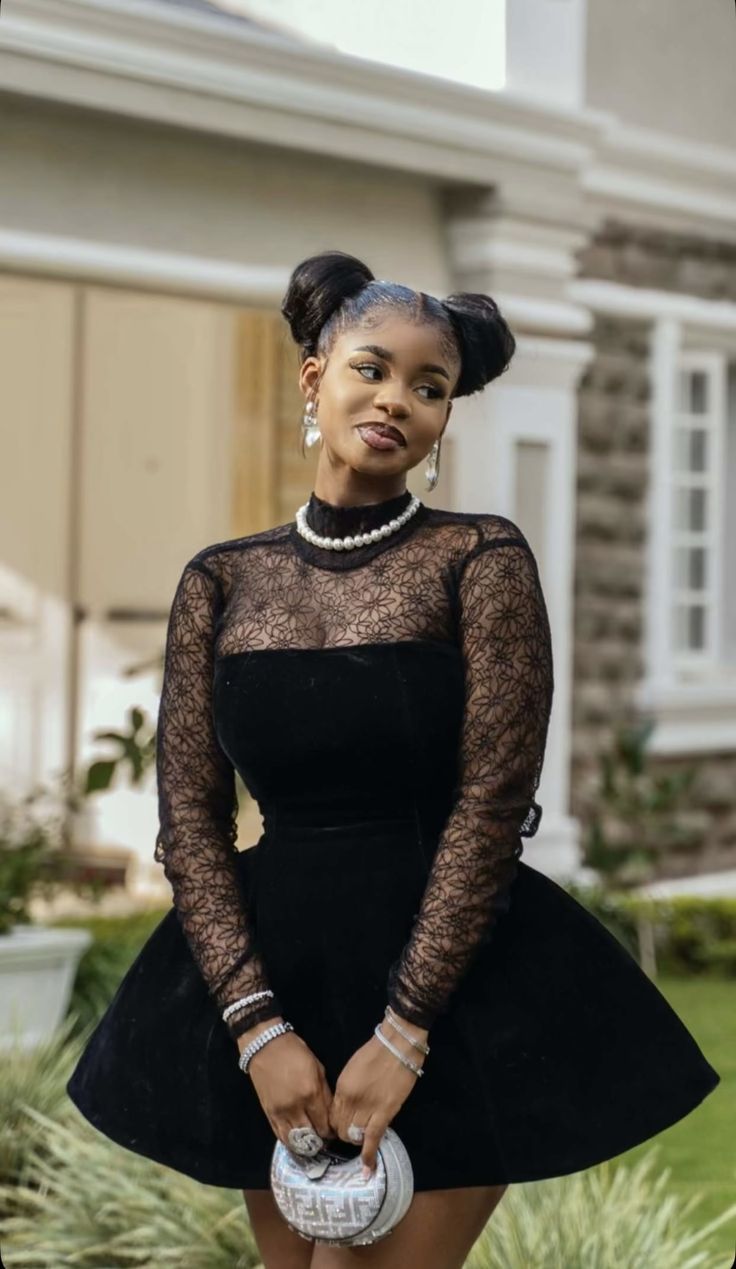Chiffon Flare Gown Styles in Nigeria 