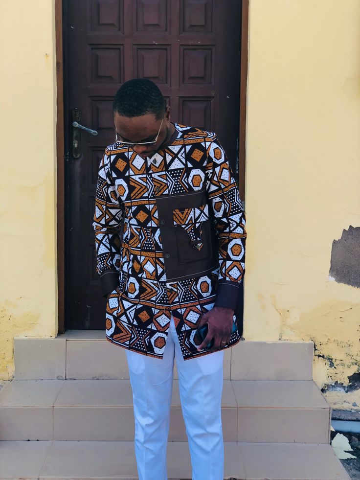 Long Ankara Top For Men 